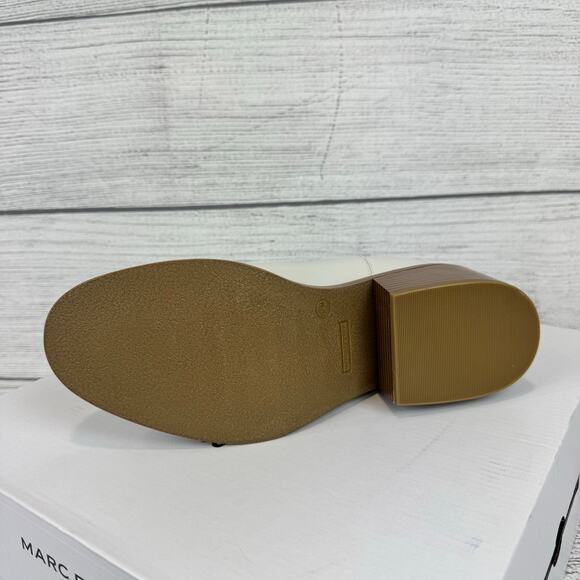 Marc Fisher Women's White Ivory Modesty Leather Chelsea Boots Size 8.5 - Picture 4 of 10